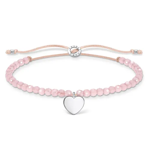 Sterling Silver Pink Bead 13-20cm Bracelet