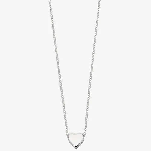 Sterling  Silver Plain Small Heart Necklace N3545