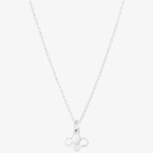 Sterling Silver Tiny Bee Pendant Necklace BP2-SL