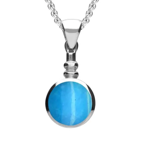 Sterling Silver Turquoise Bottle Top Necklace - Option1 Value Silver
