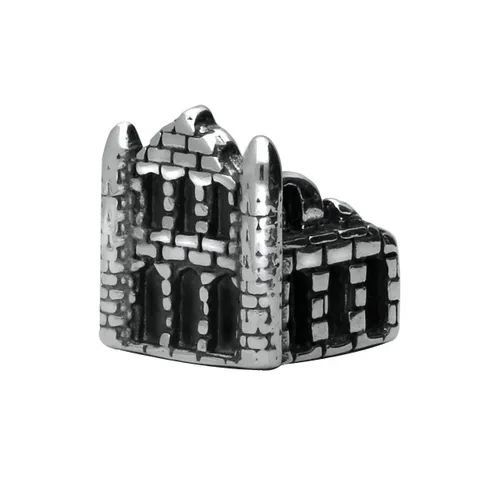 Sterling Silver Whitby Abbey Charm - Silver