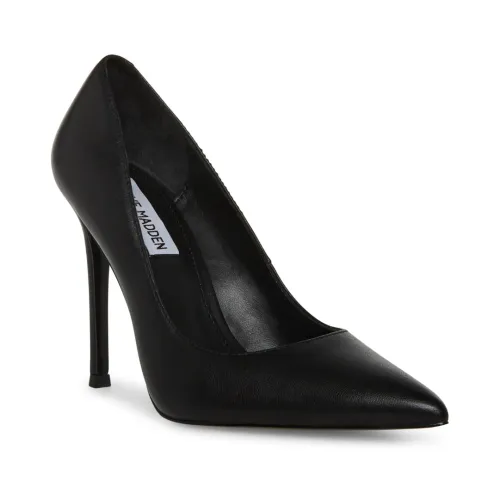 Steve Madden , Evelyn Decolette Leather Heels ,Black female, Sizes: