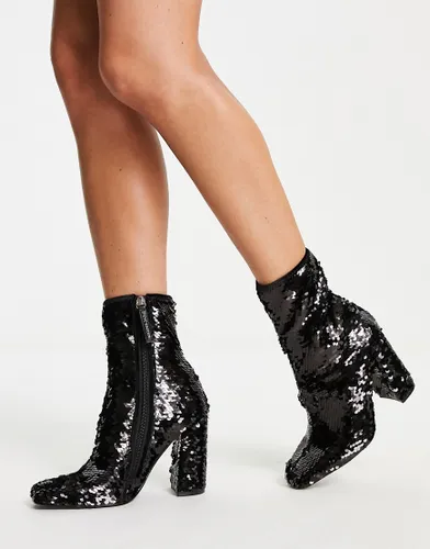 Steve Madden Fulton-S heeled boots in black sequins