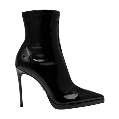 Steve Madden , Kaylani Black Platform Ankle Boots ,Black female, Sizes: