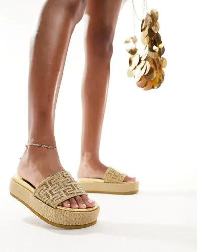 Steve Madden Kora chunky platform sandal in gold