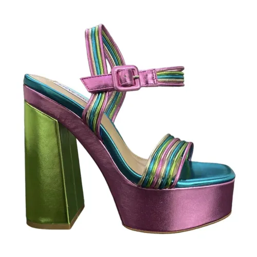 Steve Madden , Multicolored Block Heel Sandals for Women ,Multicolor female, Sizes: