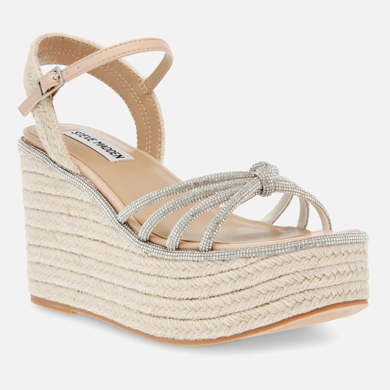 Steve Madden Women's Jaded Faux Leather Wedge Espadrille Sandals
