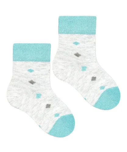 Steven Baby Unisex - Funny Novelty Patterns Cotton Socks - Diamonds (Light Grey)
