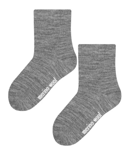 Steven Childrens Unisex - Kids Warm Merino Wool Thermal Socks - Light Grey