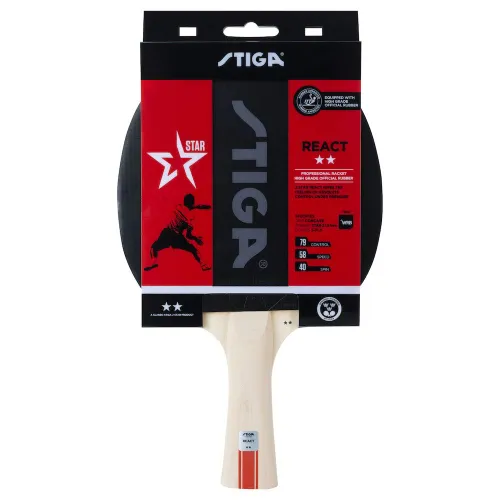 STIGA React 2-Star Table Tennis Bat