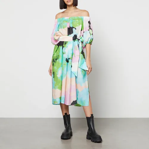 Stine Goya Kian Belted Gauze Midi Dress