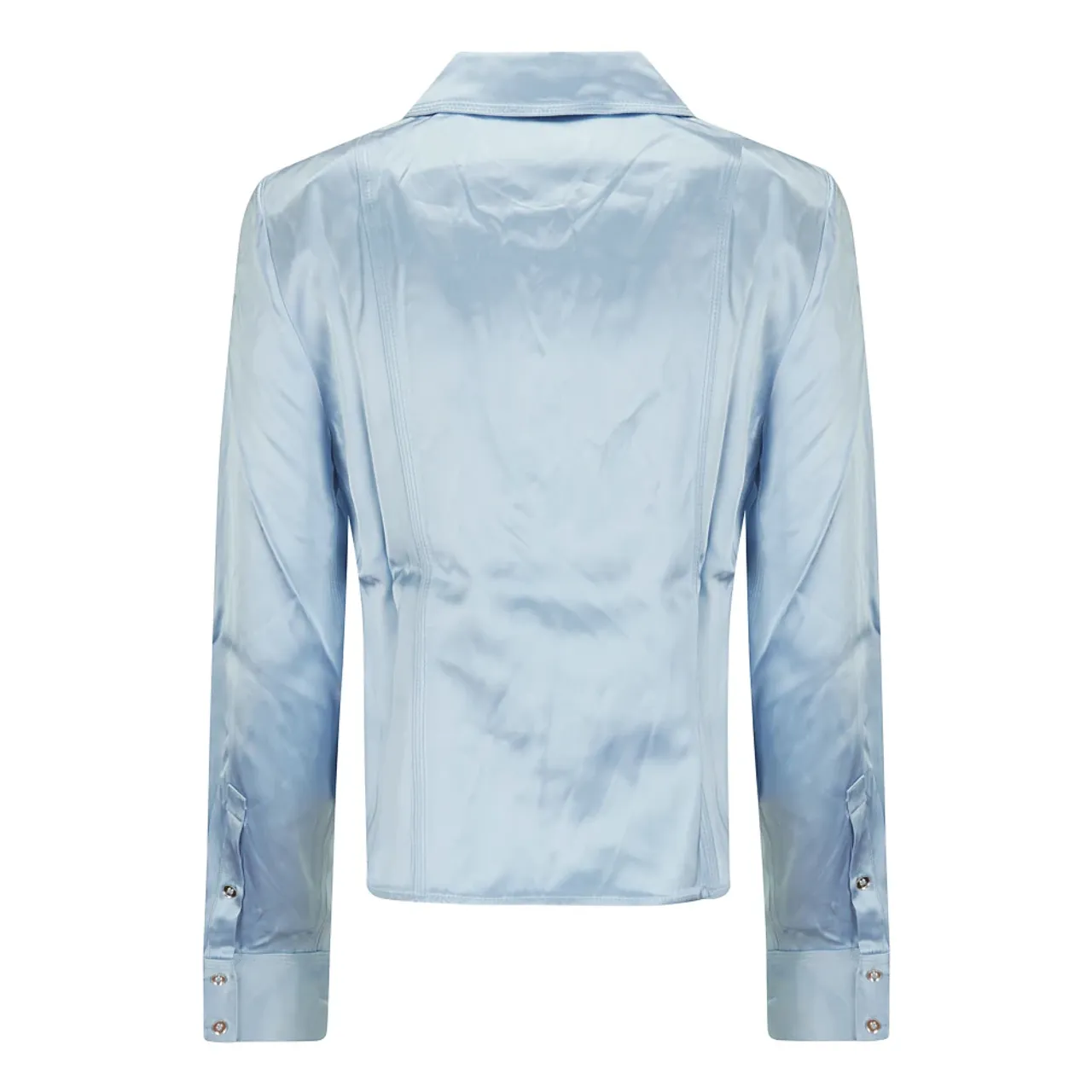 Stine Goya , Shane 1921 Heavy Satin Shirt ,Blue female, Sizes: