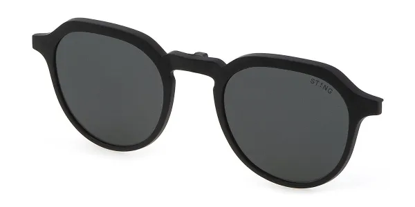 Sting AGSJ702 Clip-On Only Polarized U28P Men's Sunglasses Black Size 45