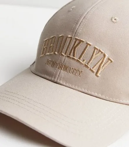 Stone Brooklyn Embroidered Cap New Look