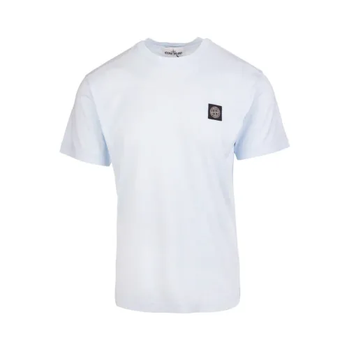 Stone Island , 24113 Short Sleeve T-shirt ,Blue male, Sizes: