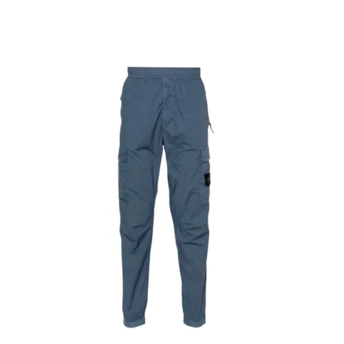 Stone Island , 31303 Avio Blue Regular FIT Cargo Pants ,Blue male, Sizes: