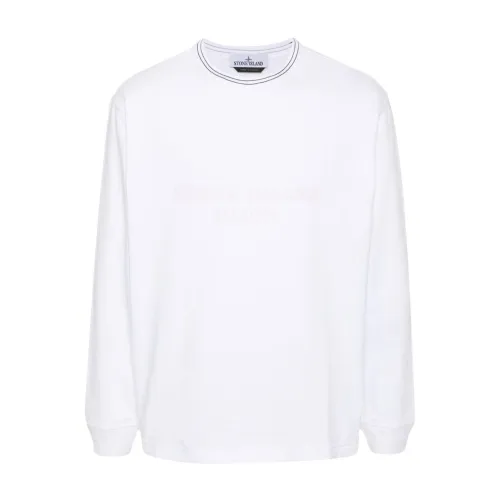Stone Island , 8015206X4 T-Shirts ,White male, Sizes: