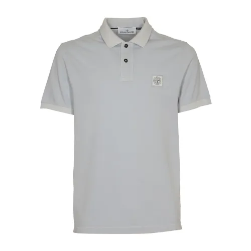 Stone Island , Blue T-shirts and Polos ,Blue male, Sizes: