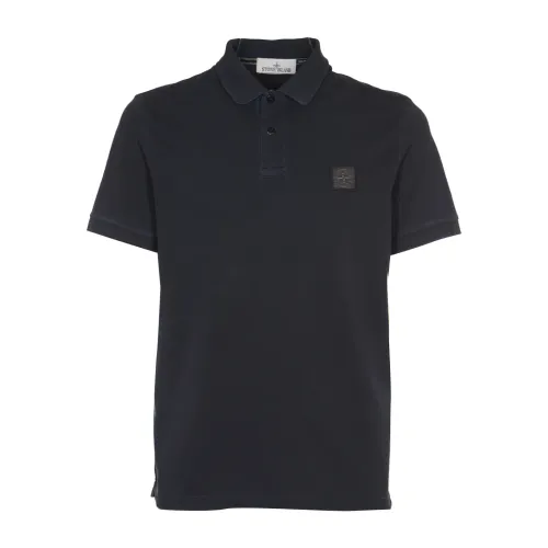 Stone Island , Blue T-shirts and Polos ,Blue male, Sizes: