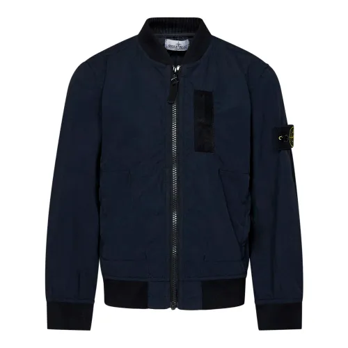 Stone Island , Boys Clothing Jackets Coats Blue Ss24 ,Blue male, Sizes: