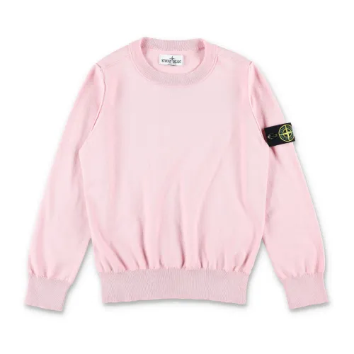 Stone Island , Boy's Clothing Knitwear Pink Ss24 ,Pink male, Sizes: