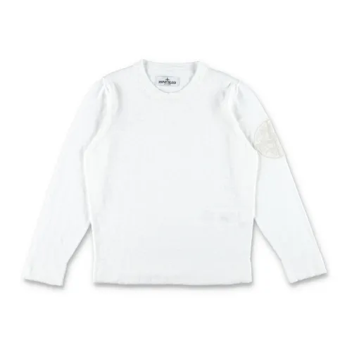 Stone Island , Boy's Clothing Knitwear White Ss24 ,White male, Sizes: