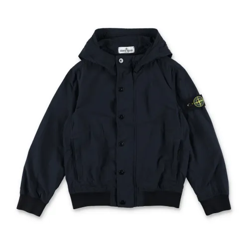 Stone Island , Boy's Clothing Outerwear Navy Ss24 ,Blue male, Sizes: