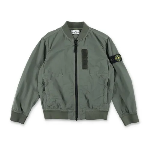 Stone Island , Boy's Clothing Outerwear Olive Ss24 ,Green male, Sizes: