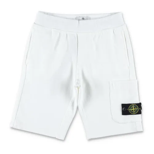 Stone Island , Boys Clothing Shorts White Ss24 ,White male, Sizes: