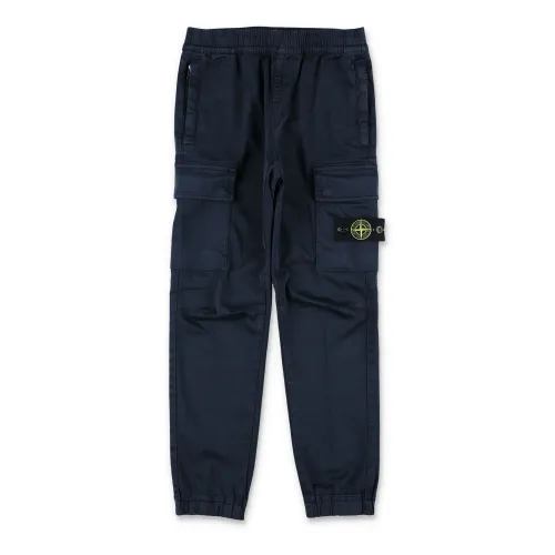 Stone Island , Boy's Clothing Trousers Navy Ss24 ,Blue male, Sizes: