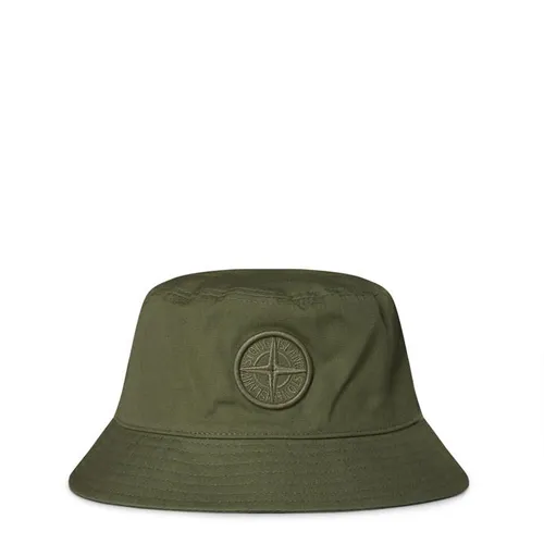 STONE ISLAND Bucket Hat In Cotton Rep - Green