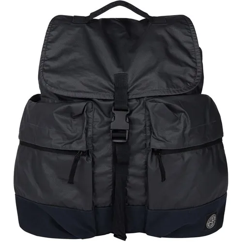 STONE ISLAND Canvas Backpack - Black