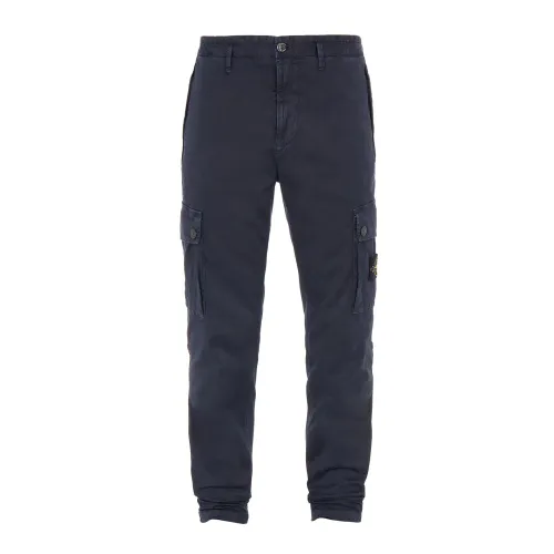 Stone Island , Cargo Tinted Pants in Old Blue ,Blue male, Sizes: