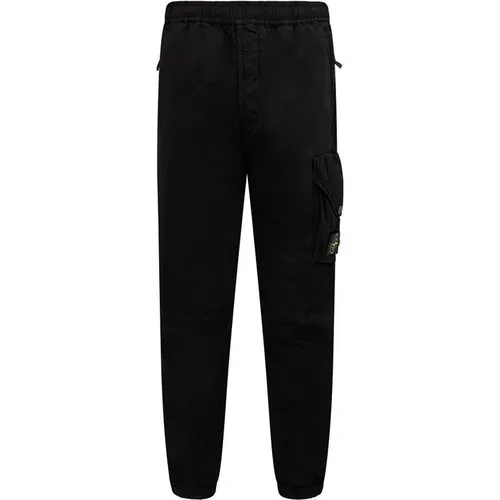 STONE ISLAND Cargo Trousers - Black
