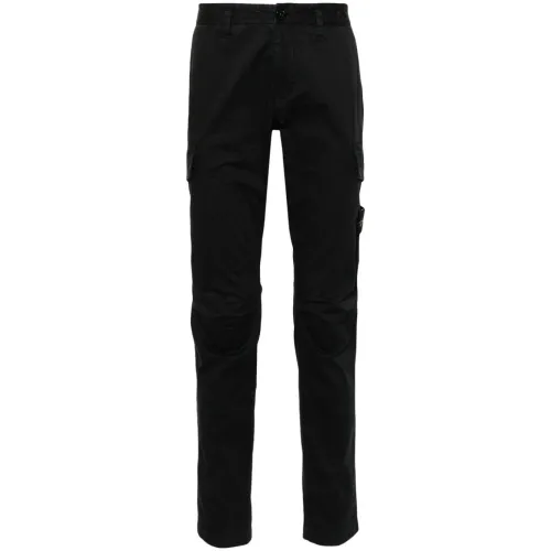 Stone Island , Casual Trousers ,Black male, Sizes: