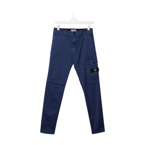 Stone Island , Classic Boys` Formal Trousers ,Blue male, Sizes: