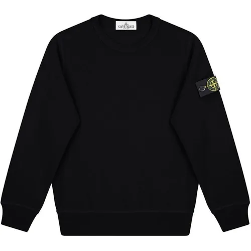 STONE ISLAND Crew Neck Sweatshirt - Black