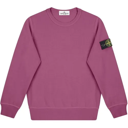 STONE ISLAND Crew Neck Sweatshirt - Pink