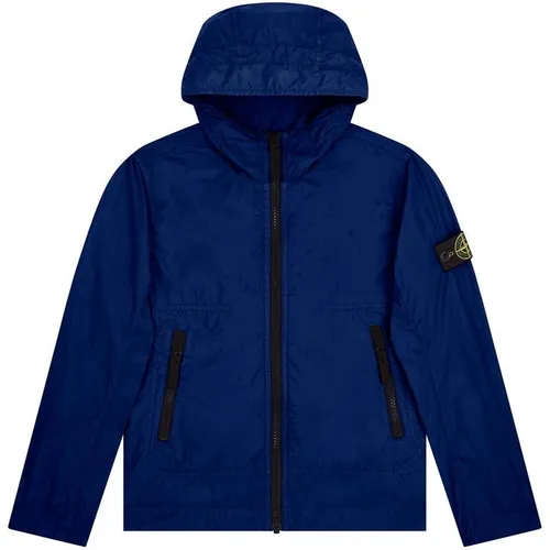STONE ISLAND Crinkle Reps Lightweight Jacket - Blue