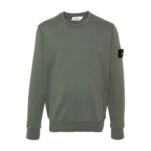 Stone Island , Green Ribbed Sweaters ,Green male, Sizes: