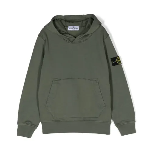 Stone Island , Green Sweaters for Kids ,Green male, Sizes:
