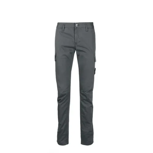Stone Island , Grey Stretch Cargo Pants ,Gray male, Sizes: