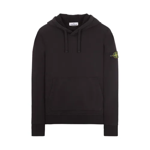 Stone Island , Hooded Sweatshirt in Black ,Black male, Sizes: