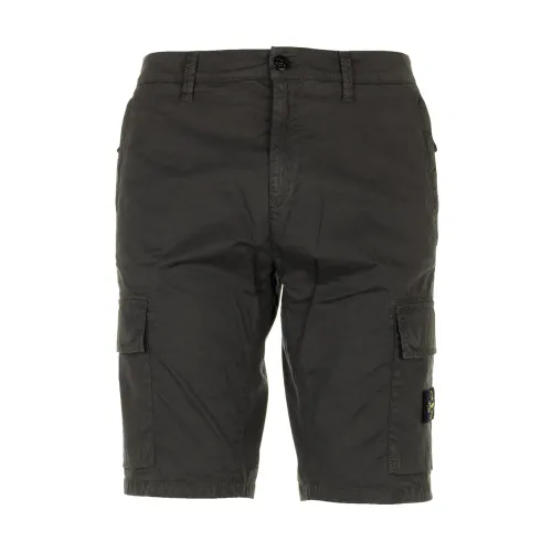 Stone Island , Junior Bermuda Regular Shorts ,Gray male, Sizes: