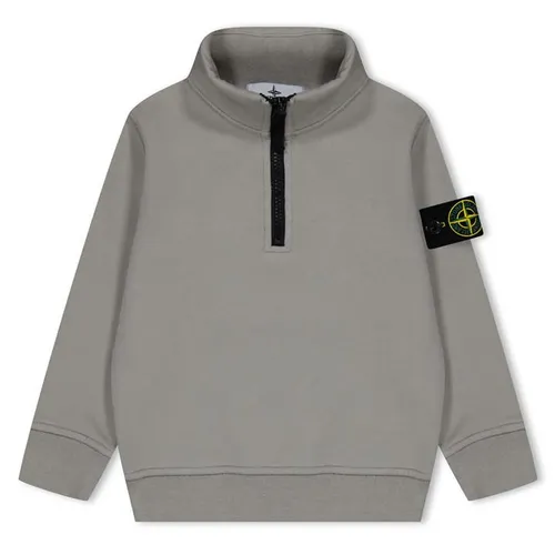 STONE ISLAND Junior quarter Zip Sweatshirt - Grey
