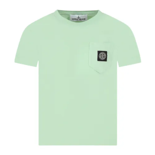Stone Island , Kids T-Shirts for Stone Island Junior ,Green male, Sizes: