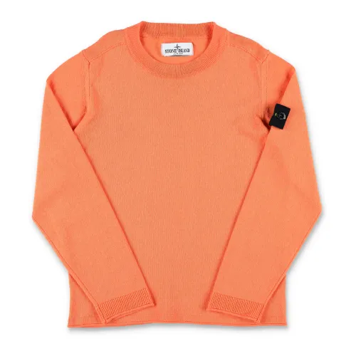 Stone Island , Knitwear ,Orange male, Sizes: