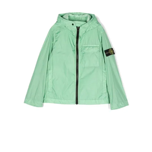 Stone Island , Light Green Windbreaker Jacket ,Green male, Sizes: