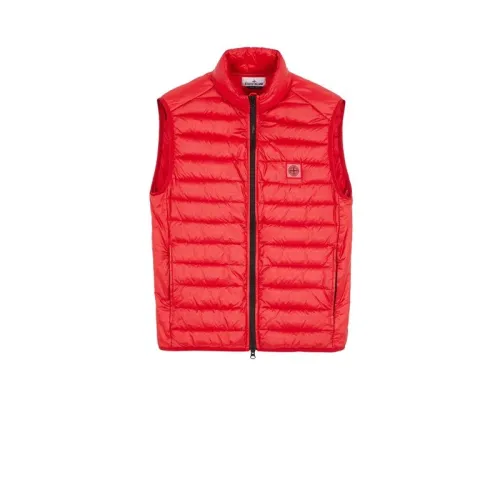 Stone Island , Lightweight Puffer Vest ,Red male, Sizes: