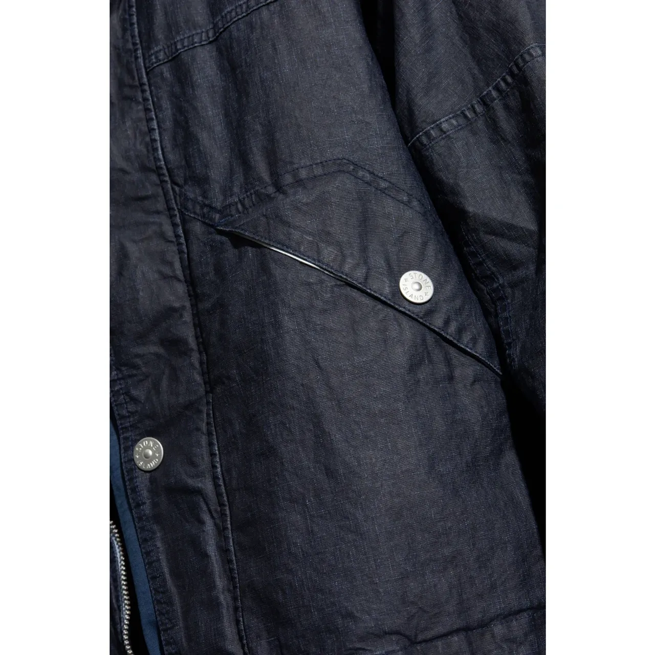 Stone Island , Marina collection linen jacket ,Blue male, Sizes: